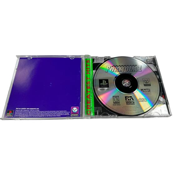 Formula 1 Greatest Hits (Sony PlayStation 1, 1996) Authentic, CIB, Tested - Picture 2 of 3